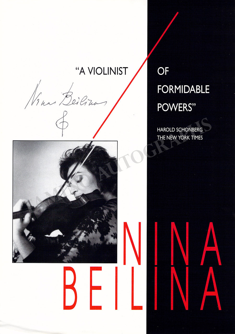 Beilina, Nina - Signed Playbill