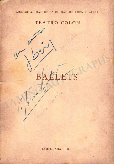 Fontenla, Norma - Neglia, Jose - Signed Program Buenos Aires 1969