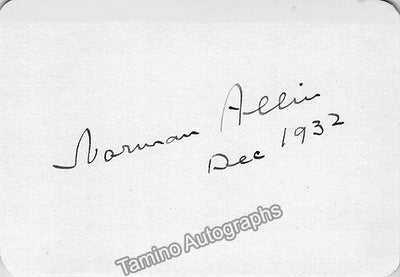 Allin, Norman - Signed Card