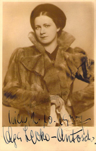 LEVKO-ANTOSCH, Olga (Various Autographs)
