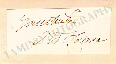 Holmes, Oliver Wendell (Sr.) - Signature Cut & CDV