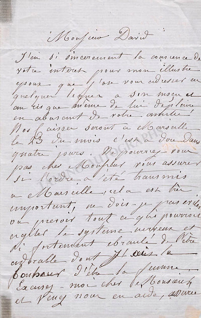 Rossini, Olympe - Set of 5 Autograph Letters Signed