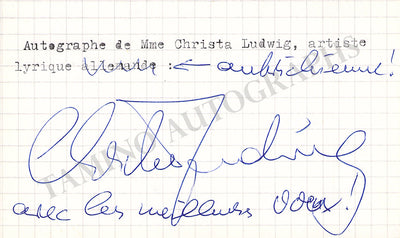 Opera Singers - Signatures Lot 1950s and On (Lot 2)