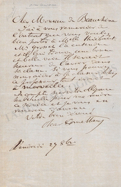 Comettant, Oscar - Set of 3 Autograph Letters Signed