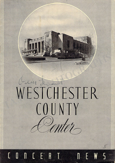 Levant, Oscar - Signed Program New York 1942