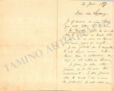 Metenier, Oscar - Set of 4 Autograph Letters Signed 1887