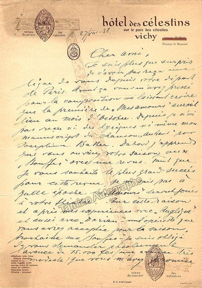 Autograph Letter Signed (1938)