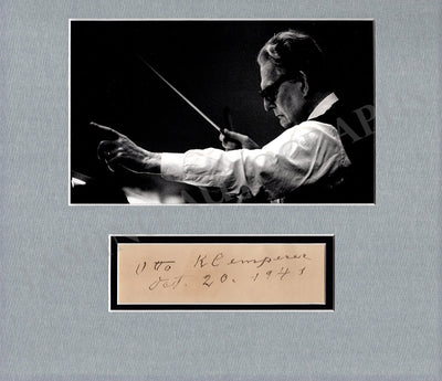 Klemperer, Otto - Signature Cut & Photograph
