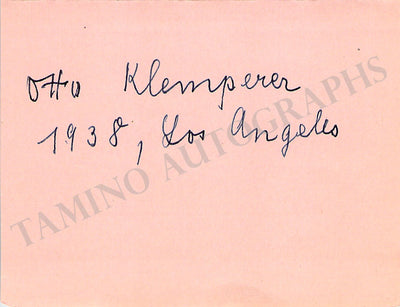 Klemperer, Otto - Signed Album Page 1938