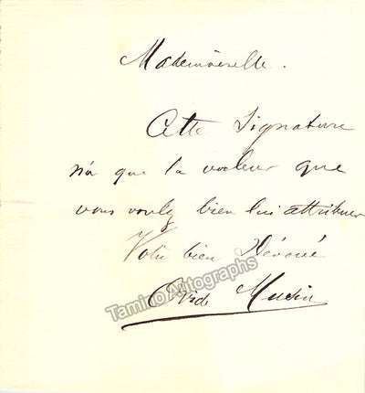 Musin, Ovide - Autograph Note Signed
