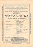 Casals, Pablo - Set of 2 Unsigned Concert Programs Vienna 1935/36