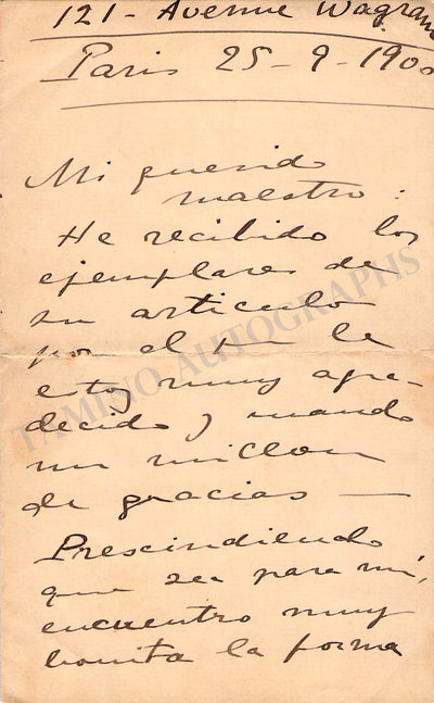 Autograph Letter Signed (1900)