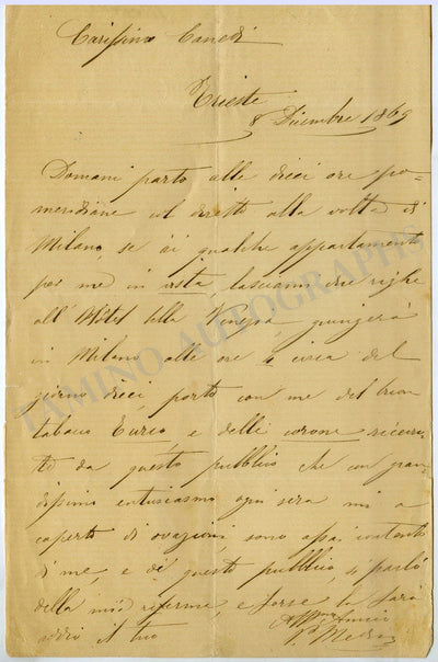 Medini, Paolo - Set of 2 Autograph Letters Signed