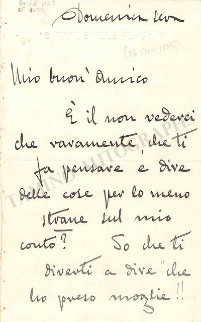 Tosti, Paolo - Autograph Letter Signed