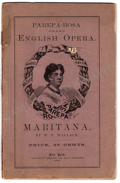 Parepa-Rosa, Euphrosyne - Program Libretto "Maritana"