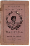 Parepa-Rosa, Euphrosyne - Program Libretto "Maritana"