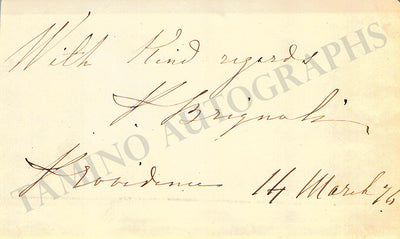 Brignoli, Pasquale - Signed Card 1876