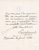 Bernard, Paul - Autograph Letter Signed 1866