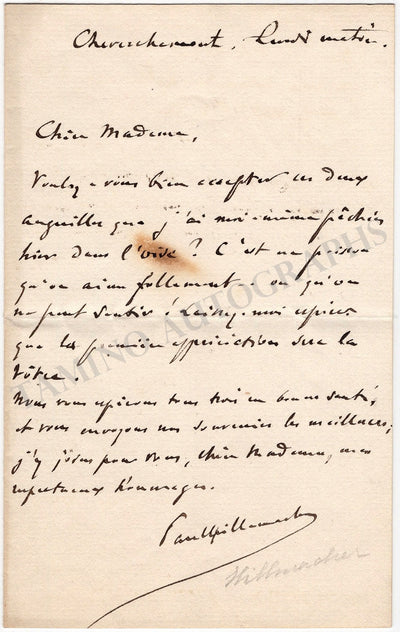 Hillermacher, Paul - Autograph Letter Signed