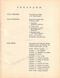 Hindemith, Paul - Concert Program Vienna 1963