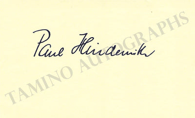 Hindemith, Paul - Signed Card