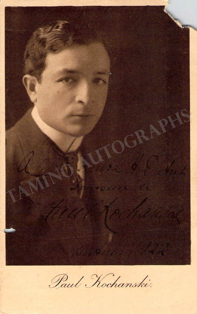 Kochanski, Paul - Signed Photo Buenos Aires 1922