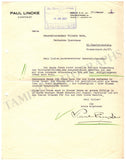 Lincke, Paul - Set of 2 Typed Letters Signed