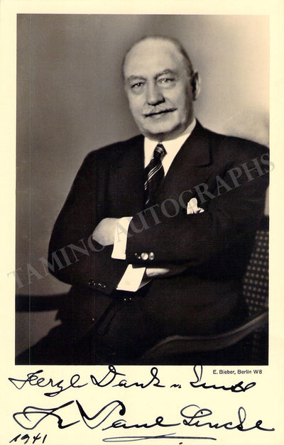 Lincke, Paul - Signed Photograph 1941