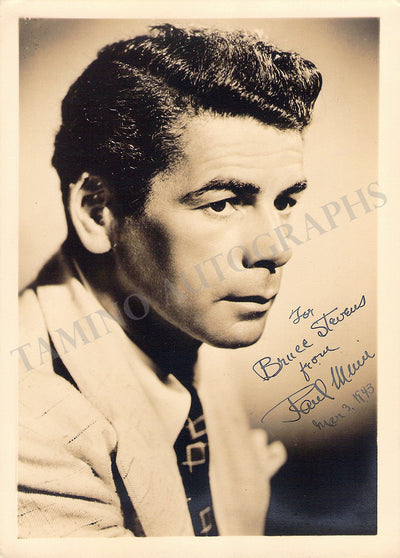 Muni, Paul - Signed Photograph 1943
