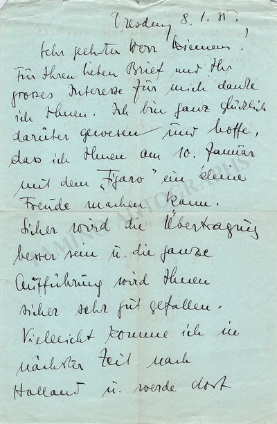 Schoeffler, Paul - Autograph Letter Signed