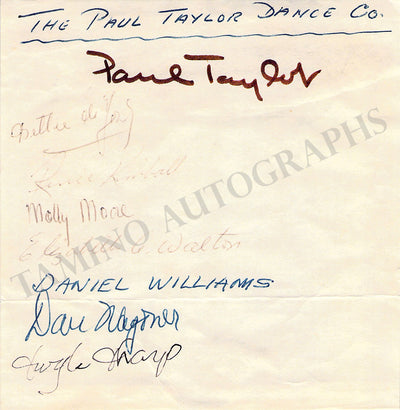 Taylor, Paul & Company - Signed Album Page