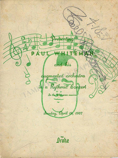 Whiteman, Paul - Signed Program 1937