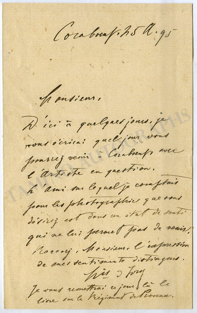 D'Ivry, Richard - Set of 2 Autograph Letters Signed