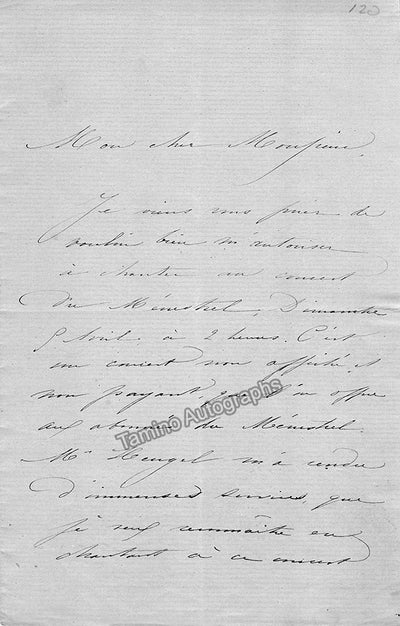 Gueymard-Lauters, Pauline - Autograph Letter Signed + Photo