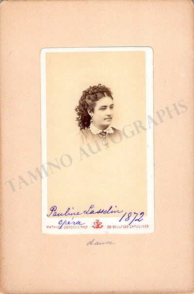 Lasselin, Pauline - Vintage CDV Photograph 1872