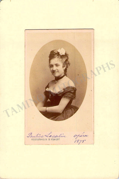Lasselin, Pauline - Vintage CDV Photograph 1875