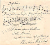 Viardot, Pauline - Autograph Music Quote Signed