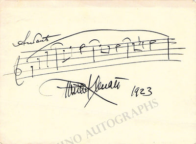 Klenau, Paul von - Autograph Music Quote Signed 1923