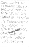 Pavarotti, Luciano - Handwritten Album Page/Crib Sheet with Quote from Andrea Chenier