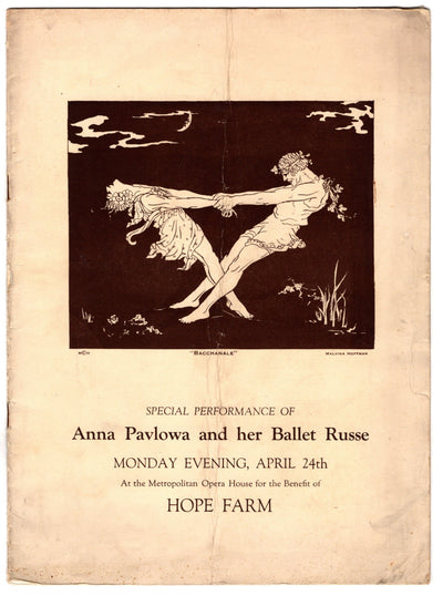Pavlova, Anna - Performance Program New York 1920s