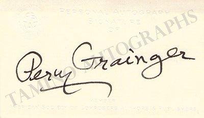 Grainger, Percy - Signed Card