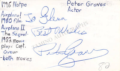 Graves, Peter - Warren, Leslie - Signed Cards & Photo "Mission Impossible"