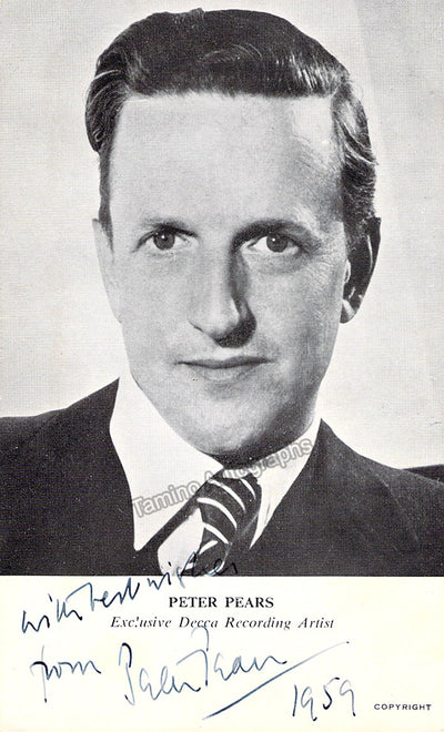 Pears, Peter - Signed Photograph