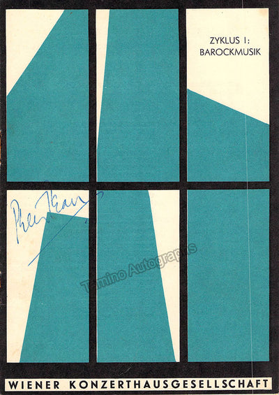 Pears, Peter - Signed Program Vienna 1957
