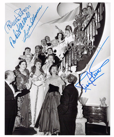 Albanese, Licia - Merrill, Robert - Peters, Roberta - Stevens, Rise - photograph with multiple signatures