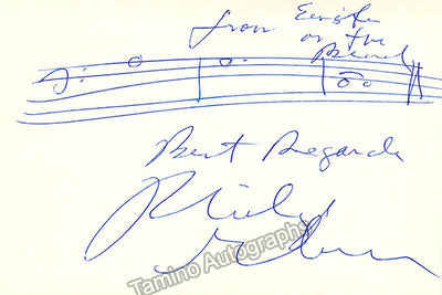 Glass, Philip - Autograph Music Quote Signed