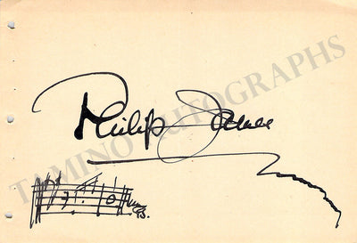 James, Philip - Autograph Music Quote Signed