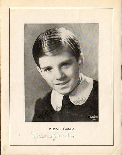 Gamba, Pierino - Signed Program Strasbourg 1947