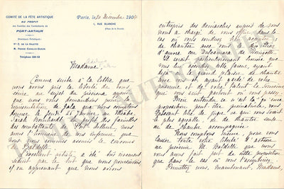 Carolus-Duran, Pierre - Autograph Letter Signed 1904