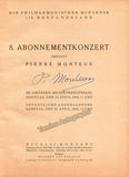 Monteux, Pierre - Signed Program Vienna 1960